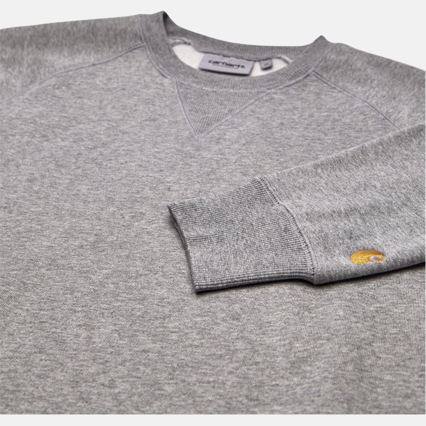 Carhartt WIP Sweatshirts CHASE SWEAT I024652 GREY HTR/GOLD